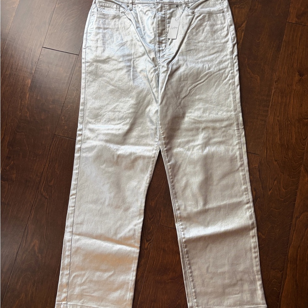 LOFT Shimmering Silver Jeans